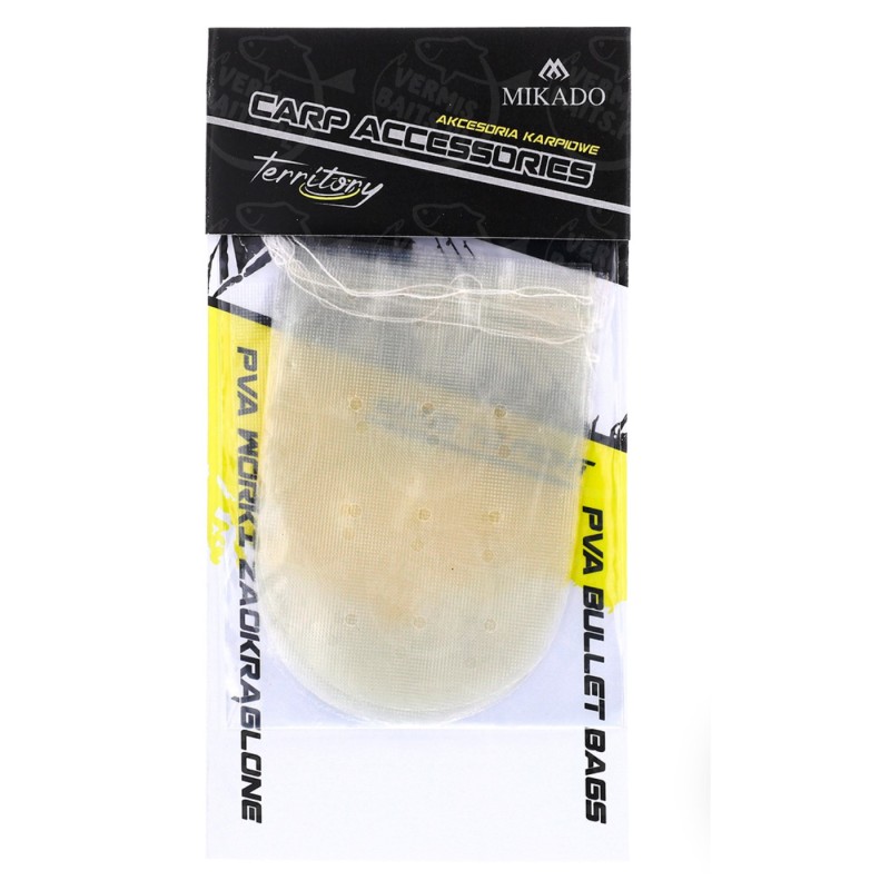 Mikado PVA Worki Zaokrąglone z Zamknięciem 65x190mm (10 szt.) | Profesjonalne worki do nęcenia karpi