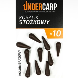 Koralik stożkowy brązowy Undercarp – ochrona węzła i amortyzacja zestawu