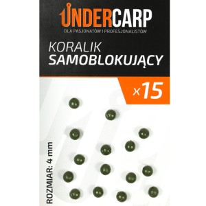 Koralik samoblokujący zielony 4mm Undercarp – stoper do zestawów przelotowych