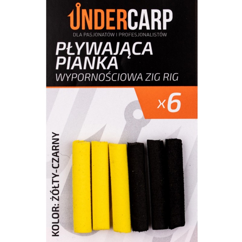 Pływająca pianka wypornościowa Zig Rig żółto-czarna Undercarp – skuteczna i aromatyzowalna