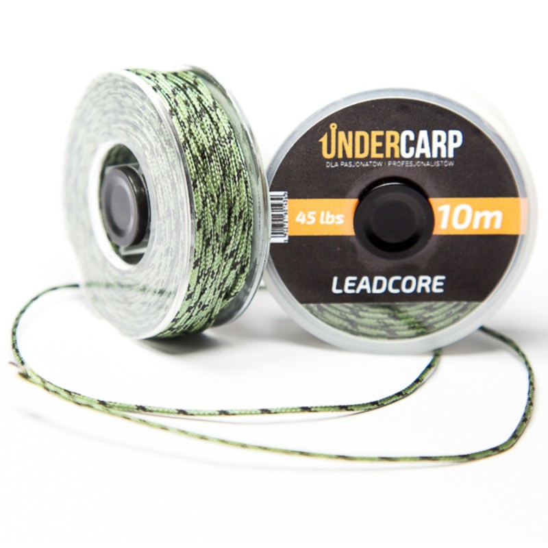 Leadcore 10 m / 45 lbs Zielony UNDERCARP – Szybko Tonący Rdzeń Karpiowy