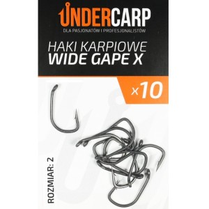 Teflonowe Haki Karpiowe Wide Gape X 2 UnderCarp – mocne haki na duże karpie