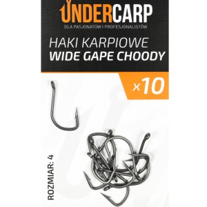 Teflonowe Haki Karpiowe Wide Gape Choddy 4 UnderCarp – skuteczne do pop-upów i chod rig