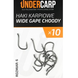 Teflonowe Haki Karpiowe Wide Gape Choddy 6 UnderCarp – idealne do pop-upów i chod rig