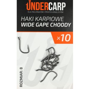 Teflonowe Haki Karpiowe Wide Gape Choddy 8 UnderCarp – idealne do pop-upów