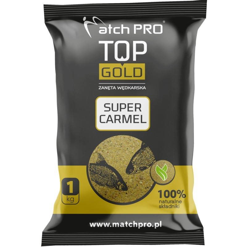 Zanęta MatchPro Top Gold Super Carmel 1kg – zawodnicza karmelowa mieszanka na leszcze