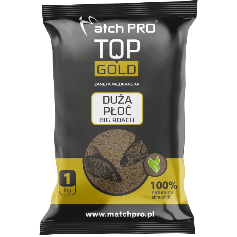 Zanęta MatchPro Top Gold Duża Płoć 1kg – skuteczna zanęta na duże płocie