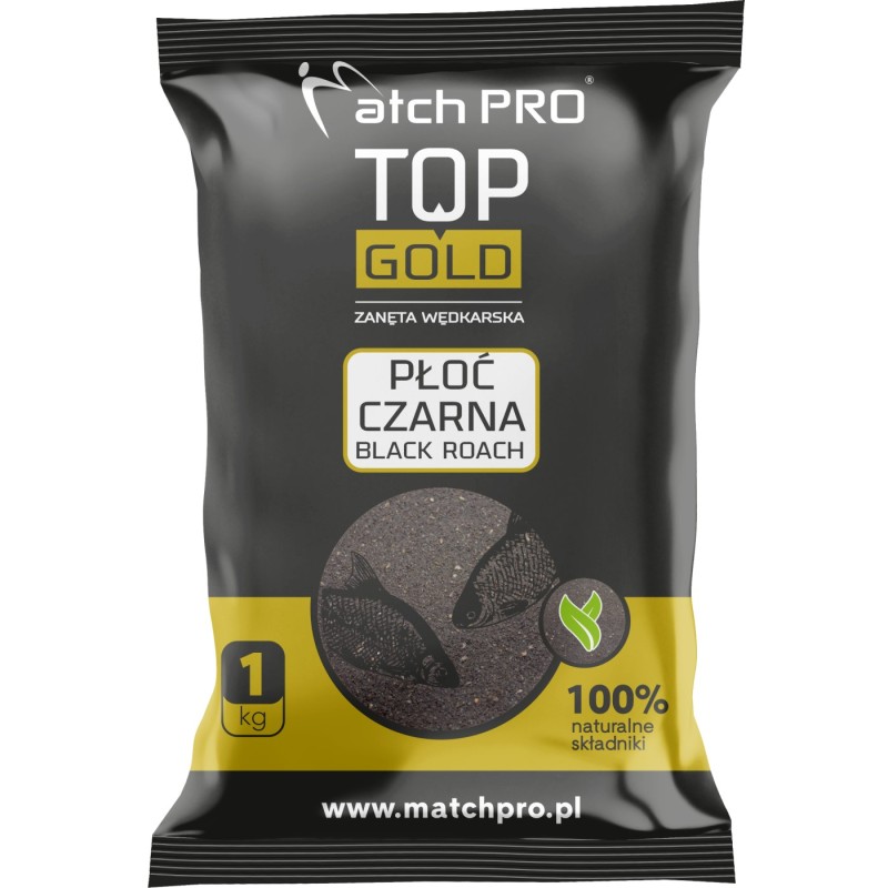 Zanęta MatchPro Top Gold Płoć Czarna 1kg – skuteczna zimowa zanęta na płocie