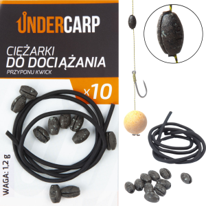 Ciężarki dociążania przyponu Kwick 1,2 g UNDERCARP – 10 szt.
