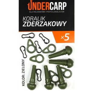 Koralik zderzakowy zielony Undercarp – ochrona węzła i szybkie wypięcie ciężarka