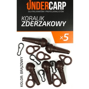 Koralik zderzakowy brązowy Undercarp – ochrona węzła i szybkie wypięcie ciężarka
