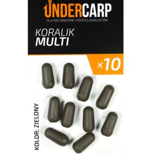 Koralik Multi zielony Undercarp – ochrona węzła i antysplątaniowy kształt