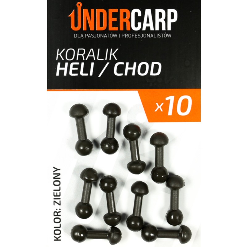 Koralik Heli/Chod zielony Undercarp