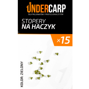 Zielone stopery na haczyk Undercarp – zderzak do ringów karpiowych