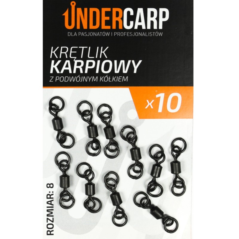 Krętlik Karpiowy z Podwójnym Kółkiem 8 UNDERCARP – Idealny do Chod Rig i Przyponów Łamanych