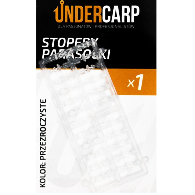 Stopery parasolki przezroczyste Undercarp – uniwersalne stopery do włosa