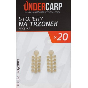 Stopery na trzonek haczyka brązowe Undercarp – blokada ringu w zestawach karpiowych