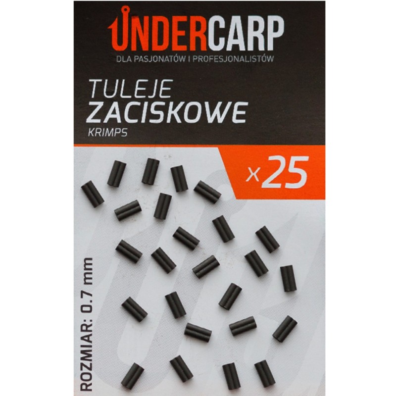 Tuleje Zaciskowe Krimps 0.7 mm UnderCarp – do fluorocarbonu i sztywnych przyponów