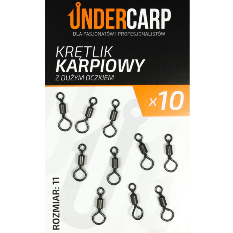 Krętlik Karpiowy z Dużym Oczkiem 11 UNDERCARP – Big Eye Swivel do Zestawów Karpiowych