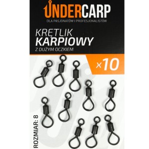 Krętlik Karpiowy z Dużym Oczkiem 8 UNDERCARP – Big Eye Swivel do Zestawów Karpiowych