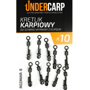 Krętlik Karpiowy do Szybkiej Wymiany z Klipsem 8 UNDERCARP – Bezpieczeństwo i Szybkość