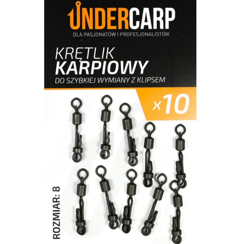 Krętlik Karpiowy do Szybkiej Wymiany z Klipsem 8 UNDERCARP – Bezpieczeństwo i Szybkość
