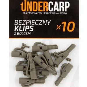 Bezpieczny klips zielony z bolcem UNDERCARP – bezpieczeństwo i skuteczność zestawu