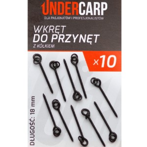 Wkręt do Przynęt z Kółkiem 18 mm UnderCarp – do dużych kulek i orzechów