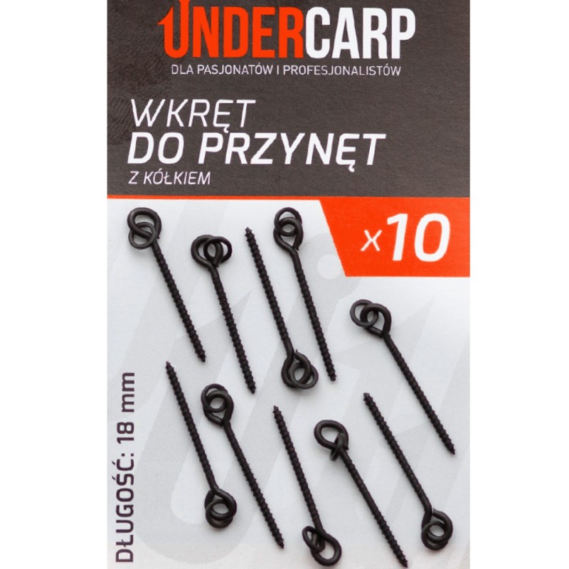 Wkręt do Przynęt z Kółkiem 18 mm UnderCarp – do dużych kulek i orzechów