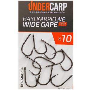 Haki Karpiowe Wide Gape 4 PRO UnderCarp – klasyczny szeroki łuk i japońska stal