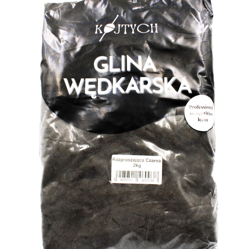 Glina Rozpraszająca Czarna Kojtych 2kg – mocno smużąca glina do chmury zanętowej