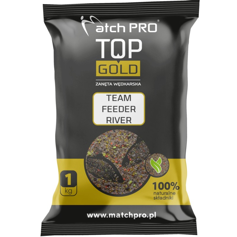 Zanęta MatchPro Top Gold Team River Feeder 1kg – zawodnicza zanęta do rzek