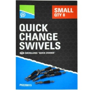 Łączniki Preston Quick Change Swivels Small – szybkozłączki do przyponów feeder