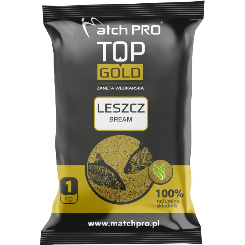 Zanęta MatchPro Top Gold Leszcz 1kg – zawodnicza mieszanka karmelowo-korzenną na leszcze