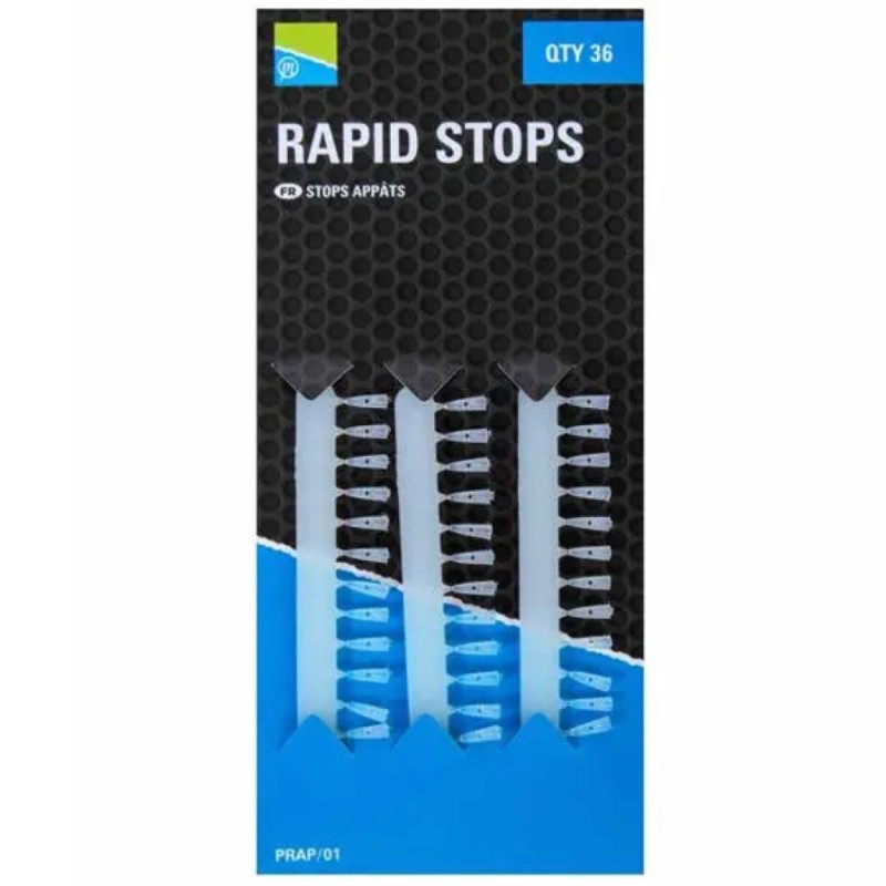 Stopery do przynęt Preston Rapid Stops 36 szt. – szybki montaż przynęty do feedera