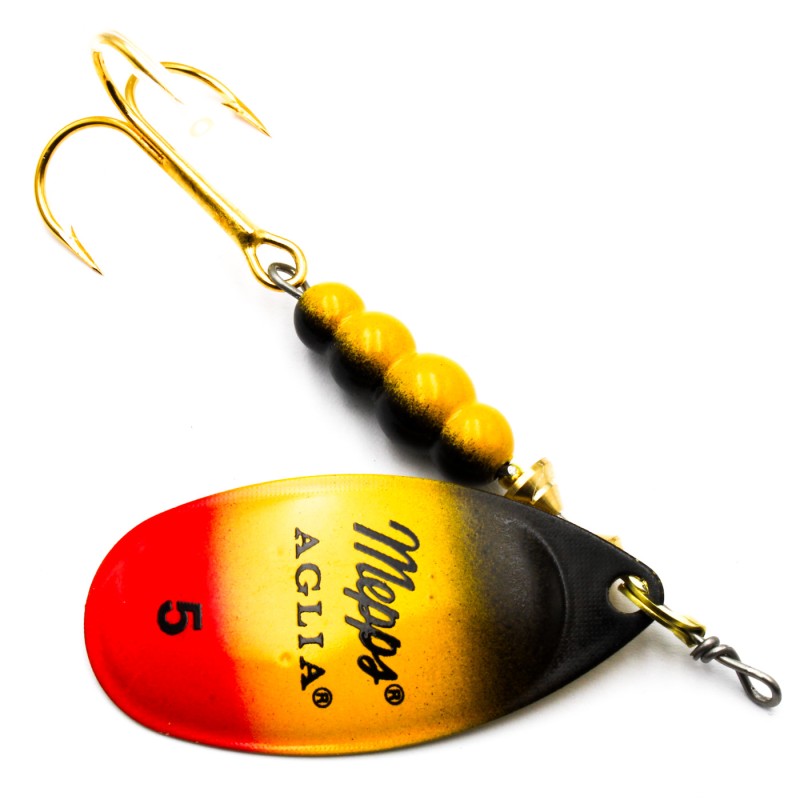 Mepps Aglia Furia nr 5 – błystka obrotowa 13 g, złoty kolor