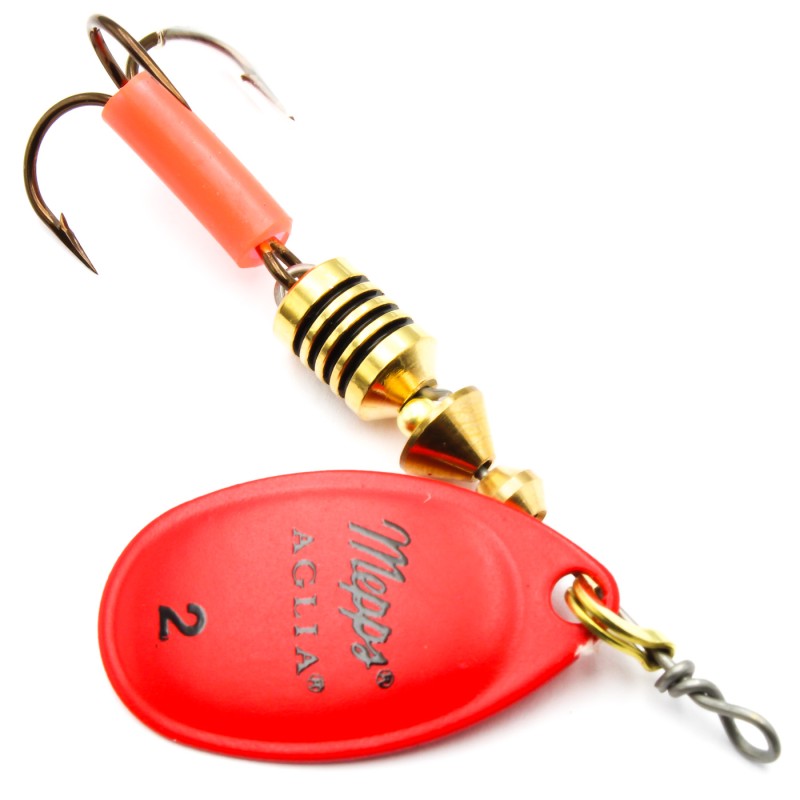 Mepps Aglia Fluo czerwona nr 2 – błystka obrotowa 4,5 g na okonie i klenie