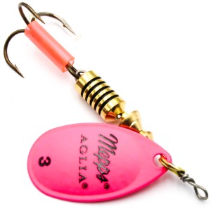 Mepps Aglia Fluo różowa nr 3 – błystka obrotowa 6,5 g skuteczna w mętnej wodzie