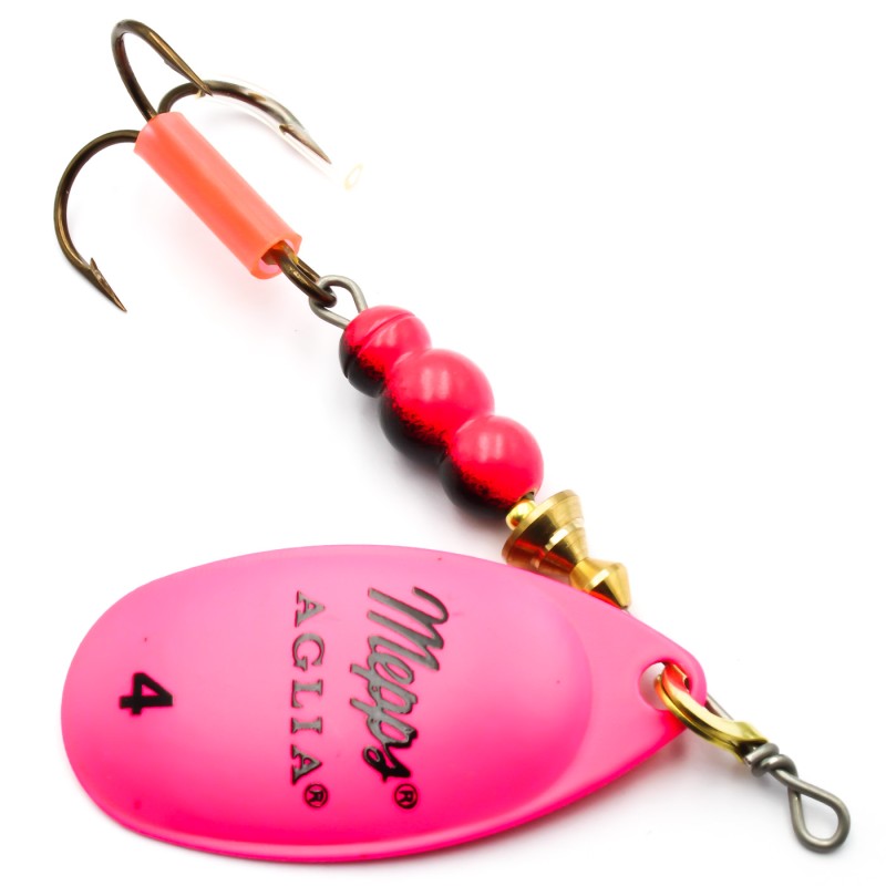 Mepps Aglia Fluo różowa nr 4 – błystka obrotowa 9 g na szczupaka i sandacza