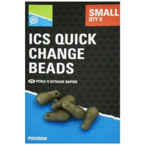 Łączniki Preston ICS Quick Change Dura Beads Small – szybka i bezpieczna wymiana przyponów