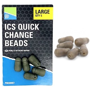 Łączniki Preston ICS Quick Change Dura Beads Large – szybka wymiana przyponów ICS