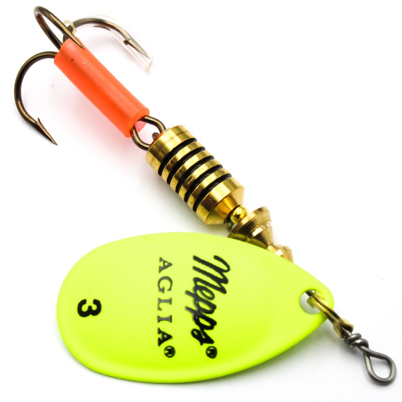 Mepps Aglia Fluo seledynowa nr 3 – błystka obrotowa 6,5 g