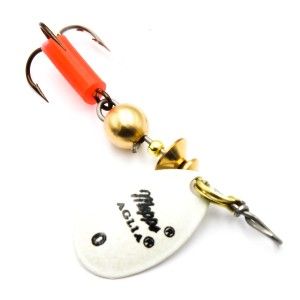 Mepps Aglia Fluo biała nr 0 – błystka obrotowa 2,5 g