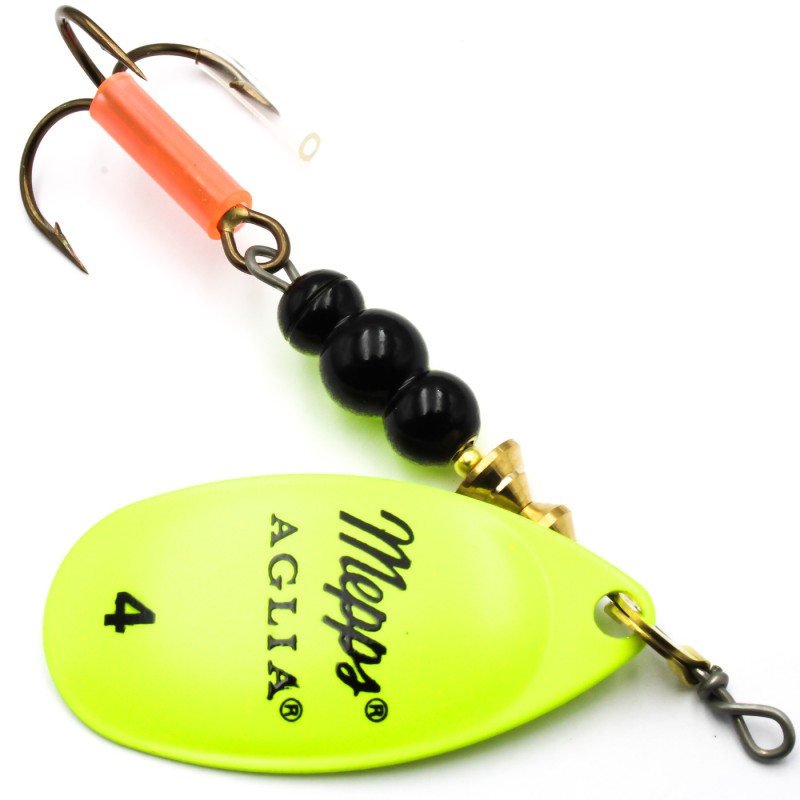 Mepps Aglia Fluo seledynowa nr 4 – błystka obrotowa 9 g