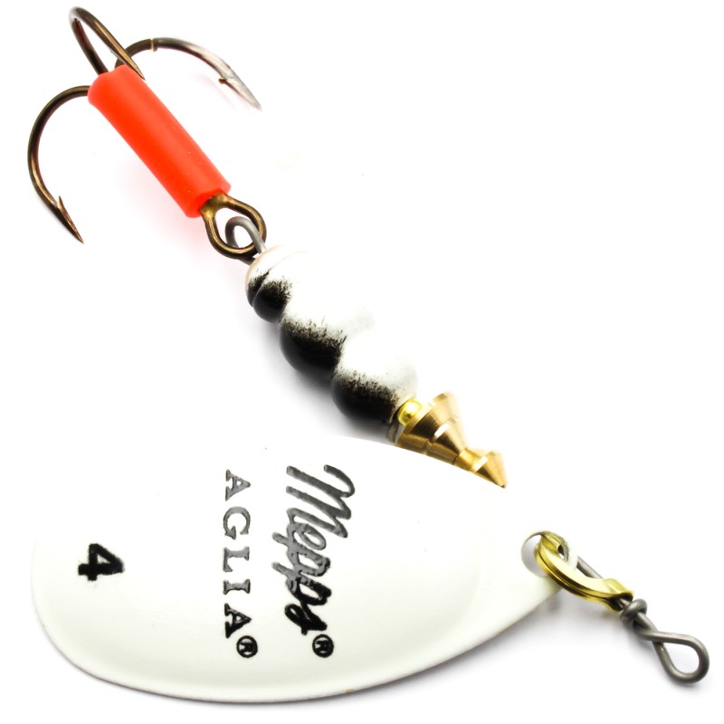 Mepps Aglia Fluo biała nr 4 – błystka obrotowa 9 g