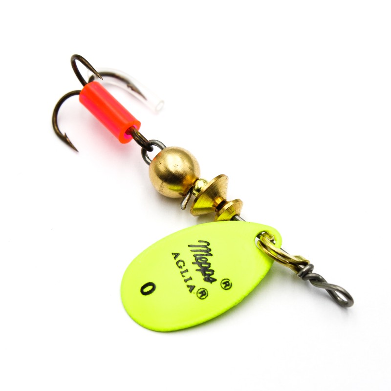 Mepps Aglia Fluo seledynowa nr 0 – błystka obrotowa 2,5 g