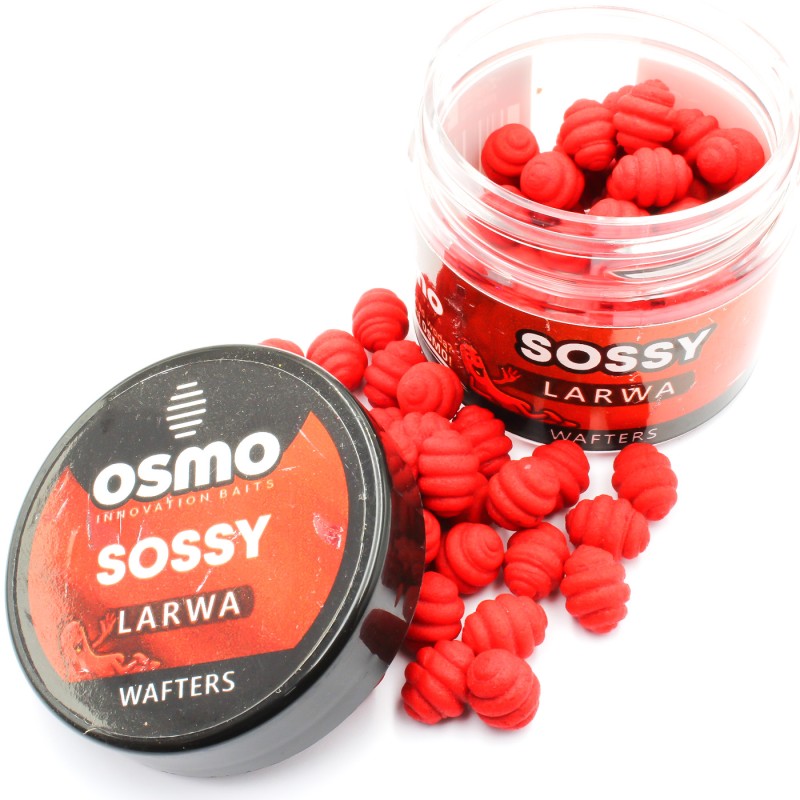 Osmo Sossy Mini Larwa Wafters – pikantna przynęta o zapachu kiełbasy