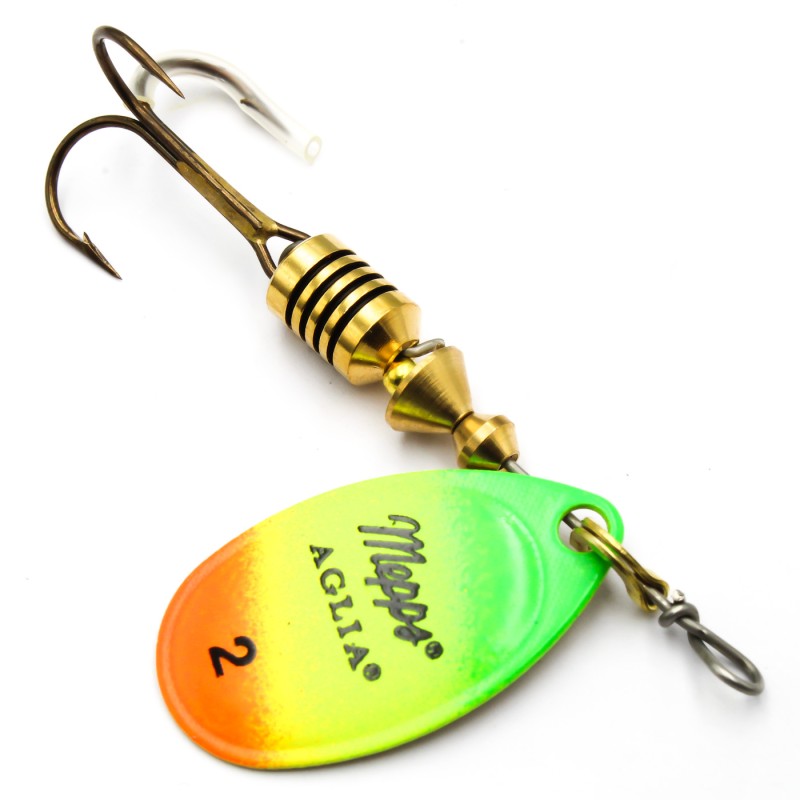 Mepps Aglia Fluo Tiger nr 2 – błystka obrotowa 4,5 g UV na okonie i szczupaki