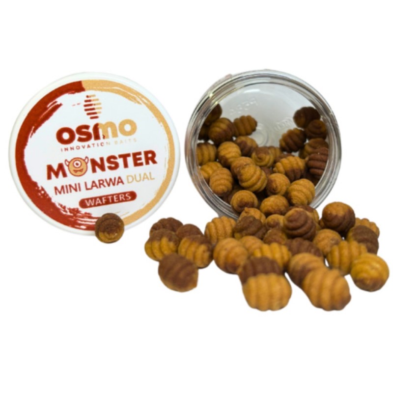 Osmo Mini Larwa MONSTER Wafters | Naturalna przynęta feederowa w odcieniach brązu