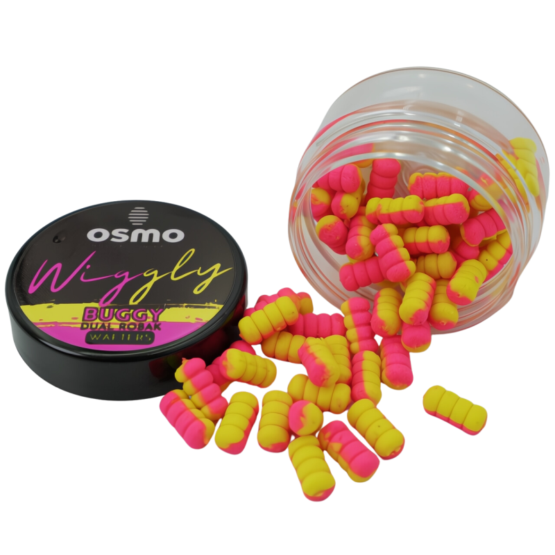 Osmo Mini Robak Wiggly Wafters Buggy | Dwukolorowa przynęta wafters o słodkim aromacie